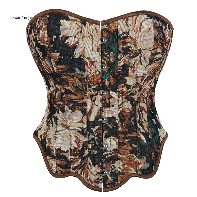 

Women's Gothic Irregular Boned Overbust Corset Top