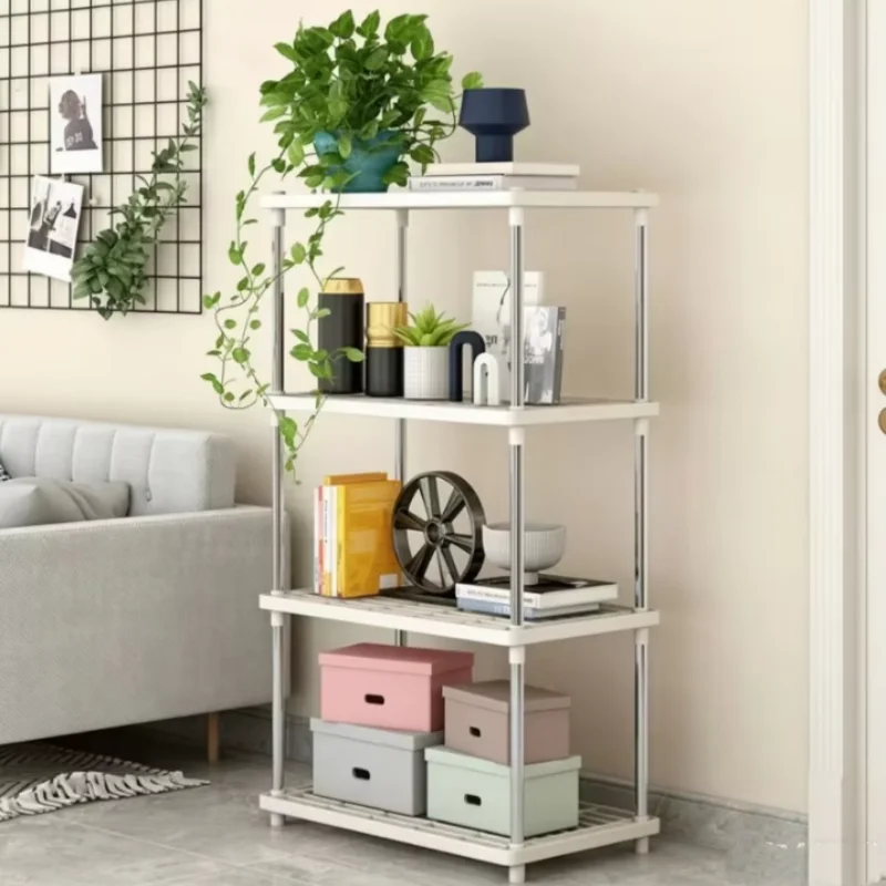 Verstärktes, mehrschichtiges, freistehendes Aufbewahrungsregal für den Haushalt, Wohnzimmer, Küche und Badezimmer, Sortierregal für verschiedene Gegenstände