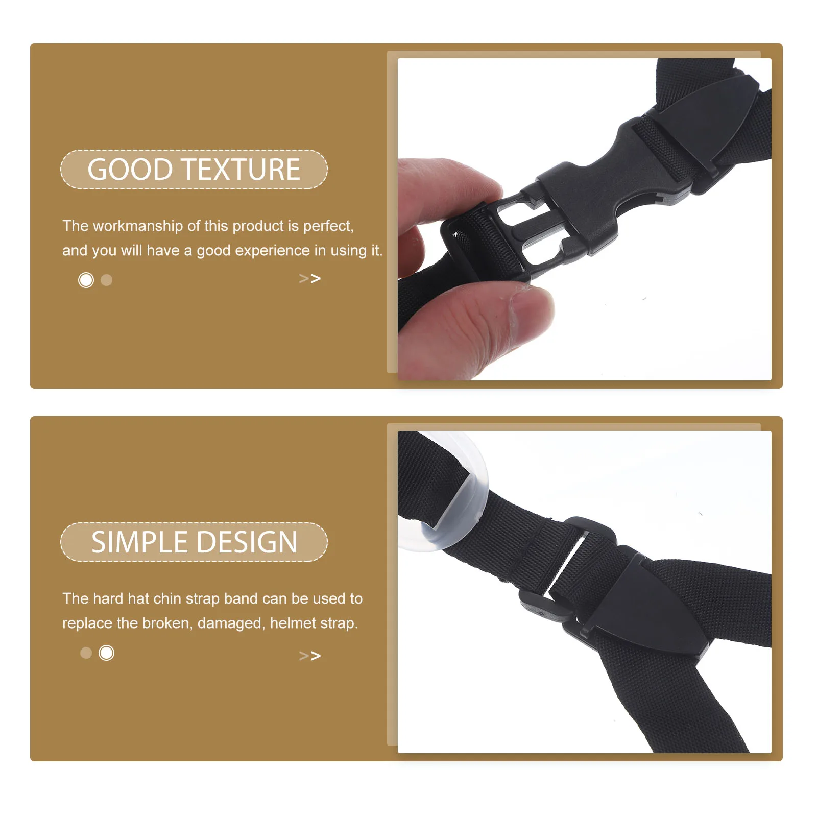 

2Pcs Safety Chin Straps Universal Hard Hat Adjustable Band Construction Site Wear-resistant Portable Strap