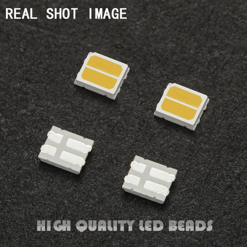 100PCS 2835 dual color temperature SMD LED beads, power: 0.4W/1W, voltage: 3V, color temperature: 3000K+6000K