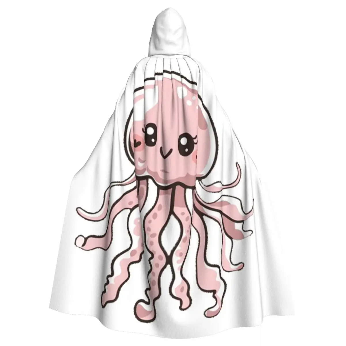 

Cute Jellyfish Kawaii Design Long Hooded Cloak Witch Medieval Costume Cosplay Cape HalloweenParty Adult Unisex