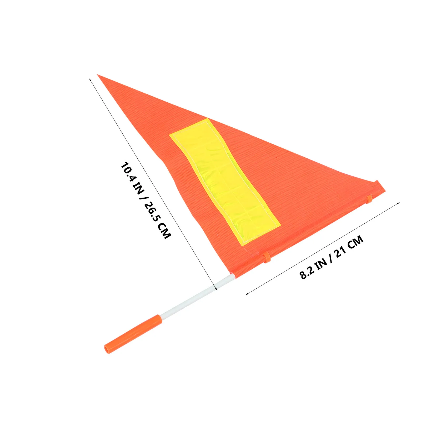 High Visibility Orange Safety Flag Reflective Strip Waterproof Golf Cart Bike Scooter Trailer Mount Bracket