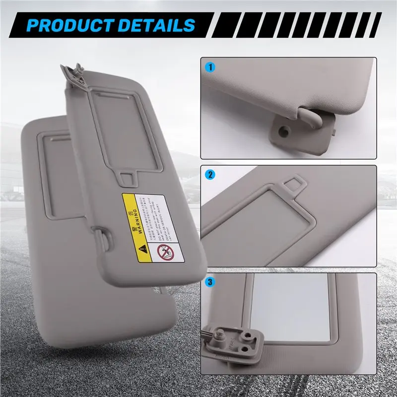 1Pair Car Sunvisor With Makeup Mirror 85210-Q2100 85220-Q2100 For Kia Sportage Sorento 2018-
