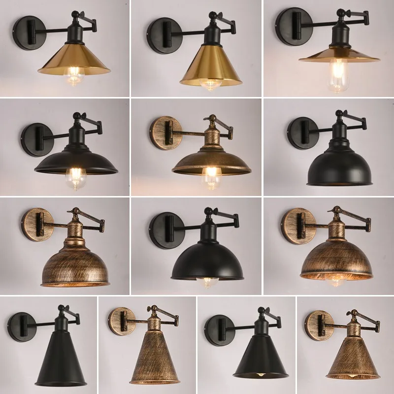 

Chinese Antique Rocker Arm Wall Lamp Telescopic Folding Study Reading Light Bedroom Bedside Lamp Living Room Wall Light