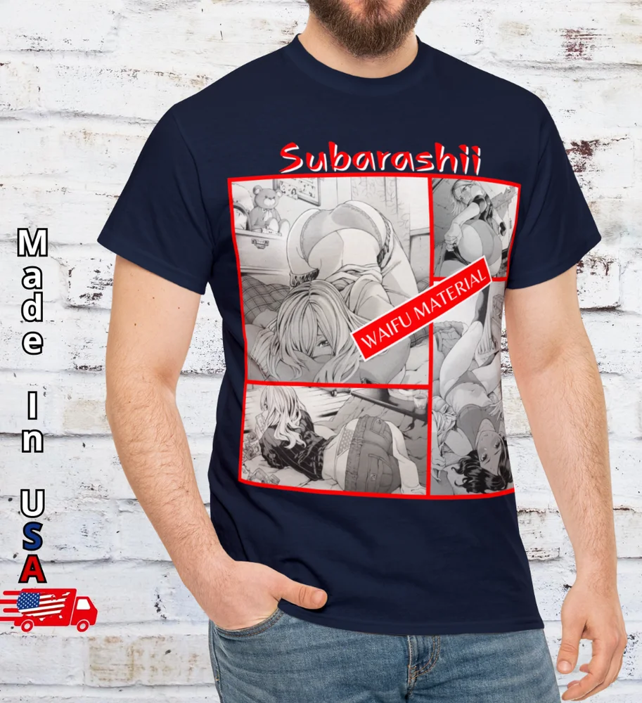 Waifu Girl Anime T Shirt Gift Harajuku/ Hentai Ecchi Manga Japan Shirt