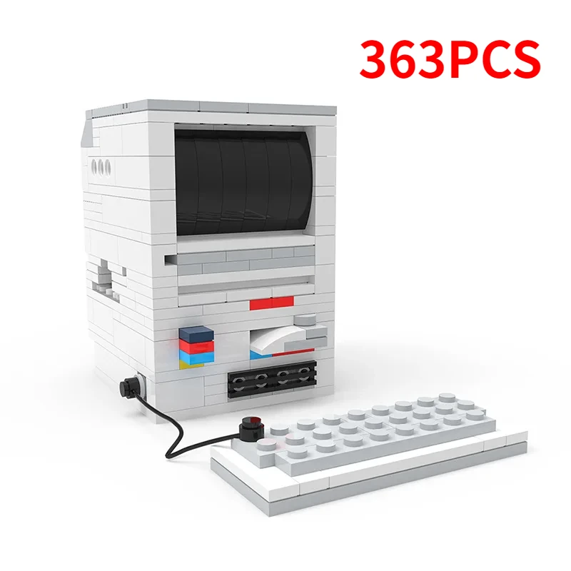 Vintage Computer Decryption Building Blocks MOC-44604 Creative Tape Game Consoles Assembly Model Puzzle Kids Toy Birthday Gift