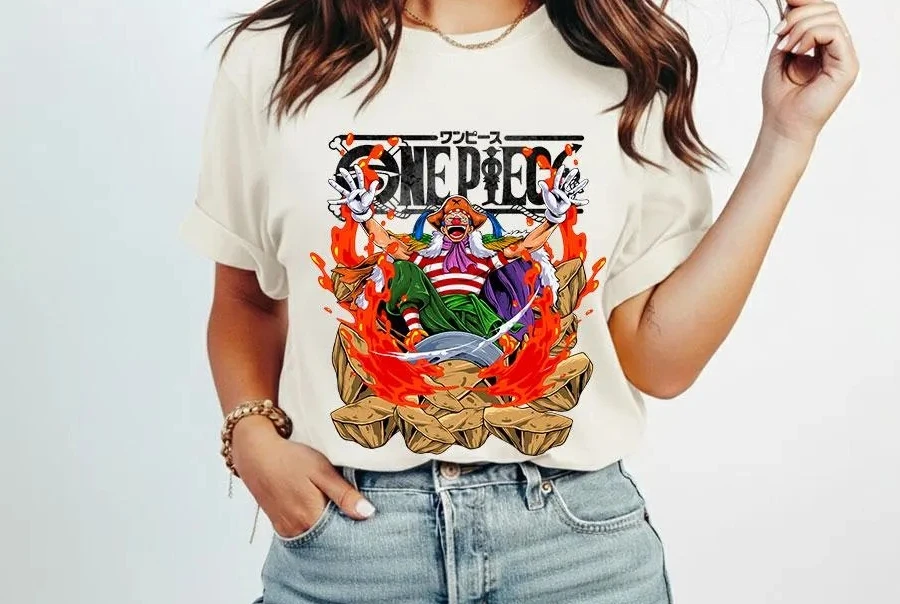 One Piece Shirt Buggy The Clown Bara Bara No Mi Shirt   2026 Shirt New Cotton Summer Tshirt for Men  and Women