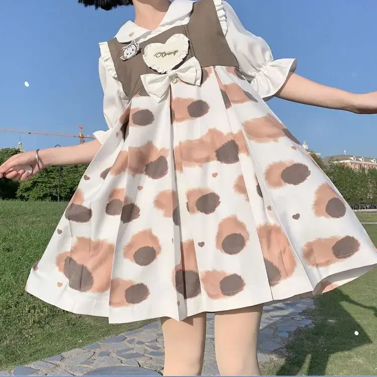 Japan Kawaii Jk Chic Dress Summer New Cute Elegent Party Dress Female Y2k Vest Girly Harajuku Mini Vestidos Sweet Dress Clothes