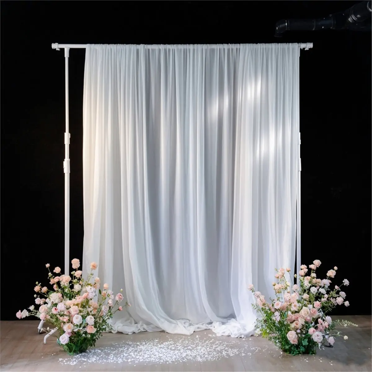 2026 Trend 10FT White Backdrop Curtain Photo Stage Backdrop 2 Panels Curtains Drapes