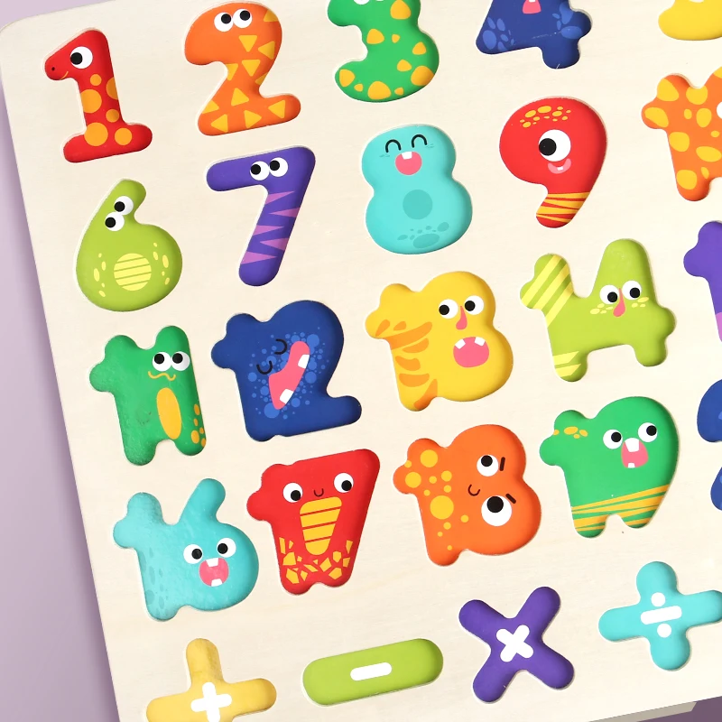 1 قطعة لعبة ألغاز خشبية لتعلم الأبجدية مع أنماط حيوانات كرتونية لوحة بناء تعلم الكلمات للأطفال من سن 3 سنوات فما فوق