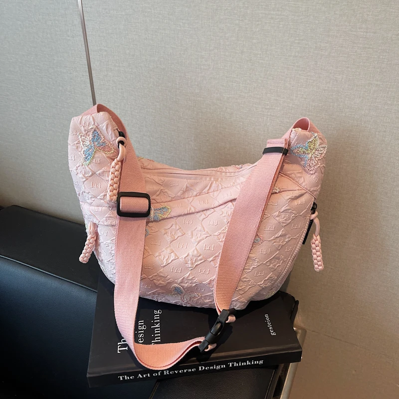 

Leisure Commuting Men's Bags Pacote Masculino Design Solid Nylon Small Men's Waist Bag Simple and Fashionable Crossbody Bag