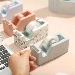 Boowan Nicole Handmade Tape Dispenser Concrete Silicone Mould Handmade Stationery Office Cement Jesmonite Mould DIY Office Tools