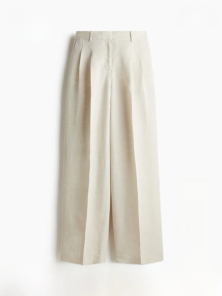 

Женские летние брюки H&M из смесового льна: комфортные, модные, элегантные брюки для женщин