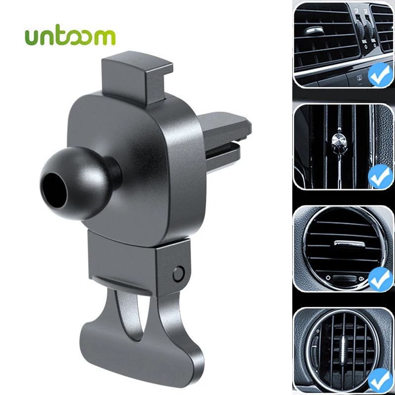 Untoom Car Air Vent Clips 17mm Ball Head Base for Car Air Outlet Cellphone Holder Stand Car Mobile Phone GPS Bracket Accessories