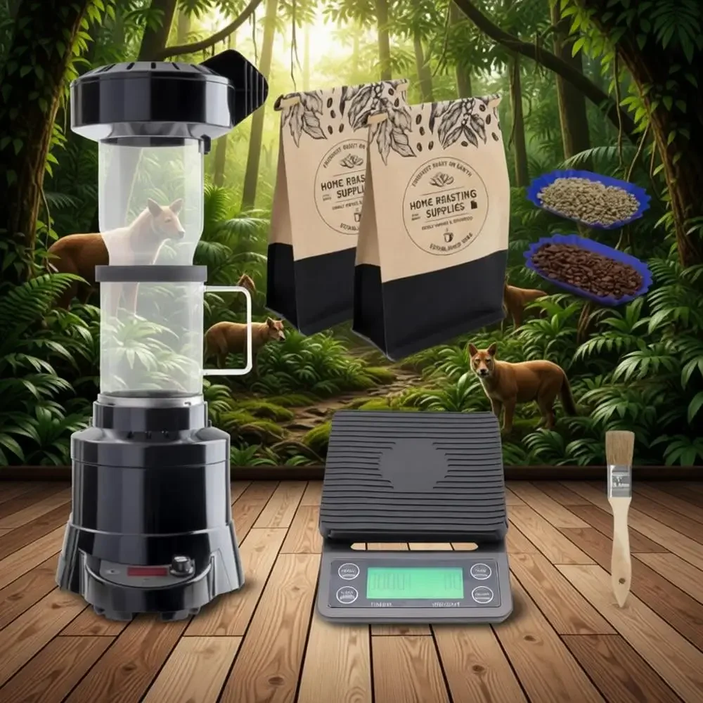 

Набор для обжарки кофе премиум-класса: стеклянная трубка, цифровые весы, 2 фунта зерен, 2 подноса для образцов, щетка для чистки