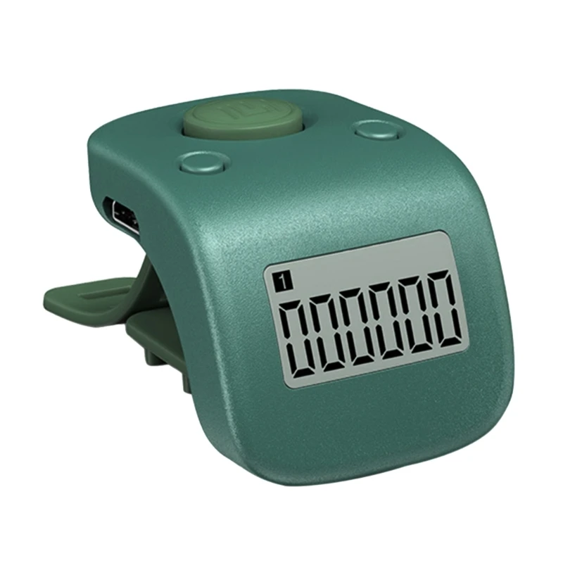 Portable Digital LCD Finger Ring Tally Counter Multi-color 6 Channel Counting 6 Digit Bead Prayer Counter Clicker