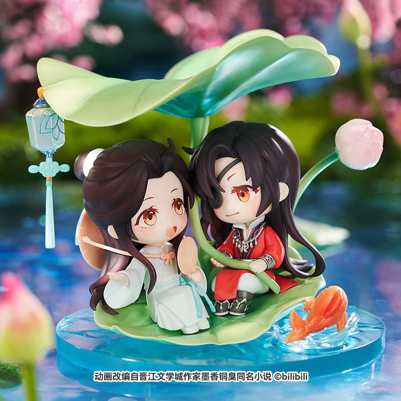 

In Stock Heaven Official Blessing Anime Figure Tian Guan Ci Fu Xielain Huacheng Model Dolls Figurine Lotus Leaf Decor Toys Gift