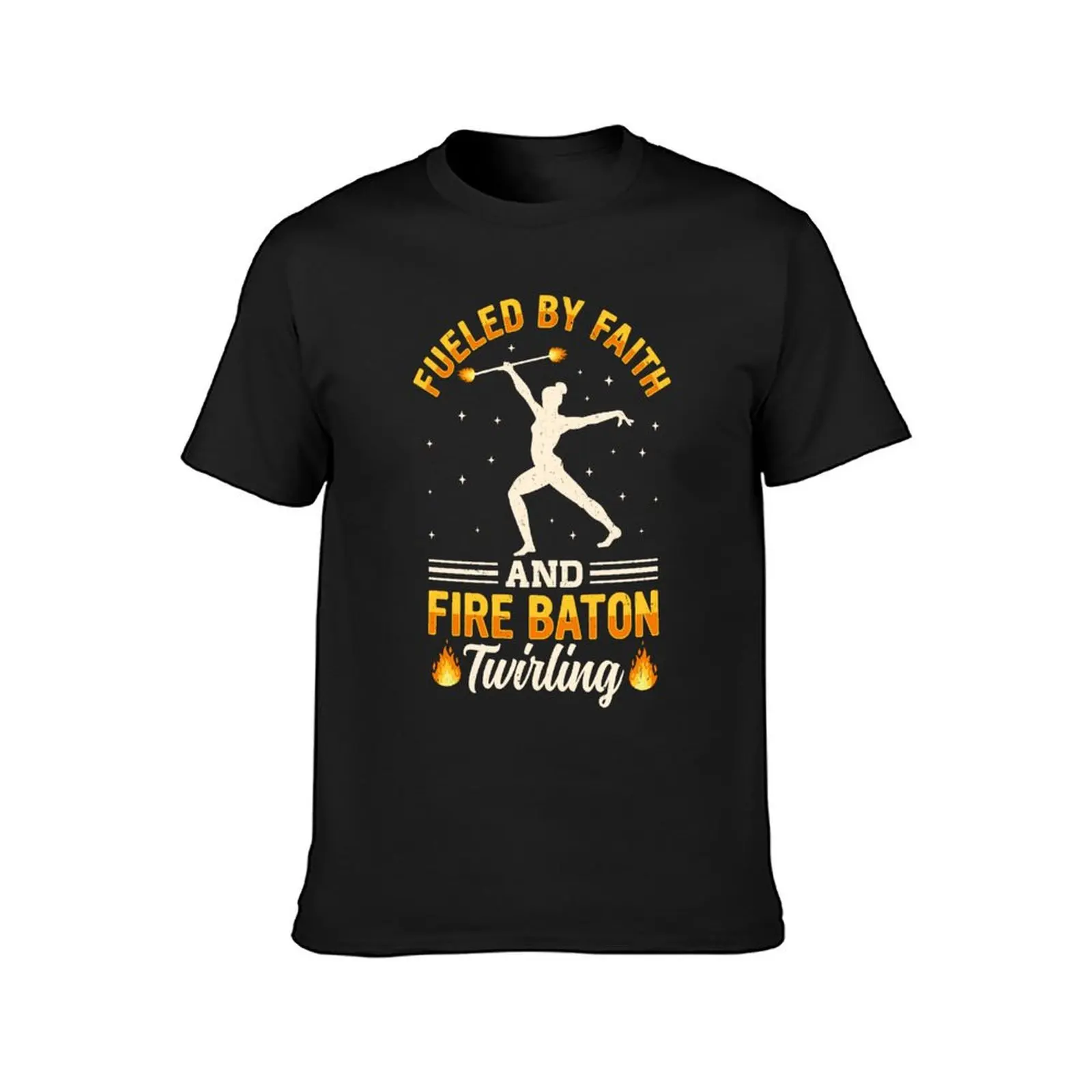 Fire Baton Twirling Enthusiast Design T-Shirt vintage clothes summer top mens graphic t-shirts hip hop