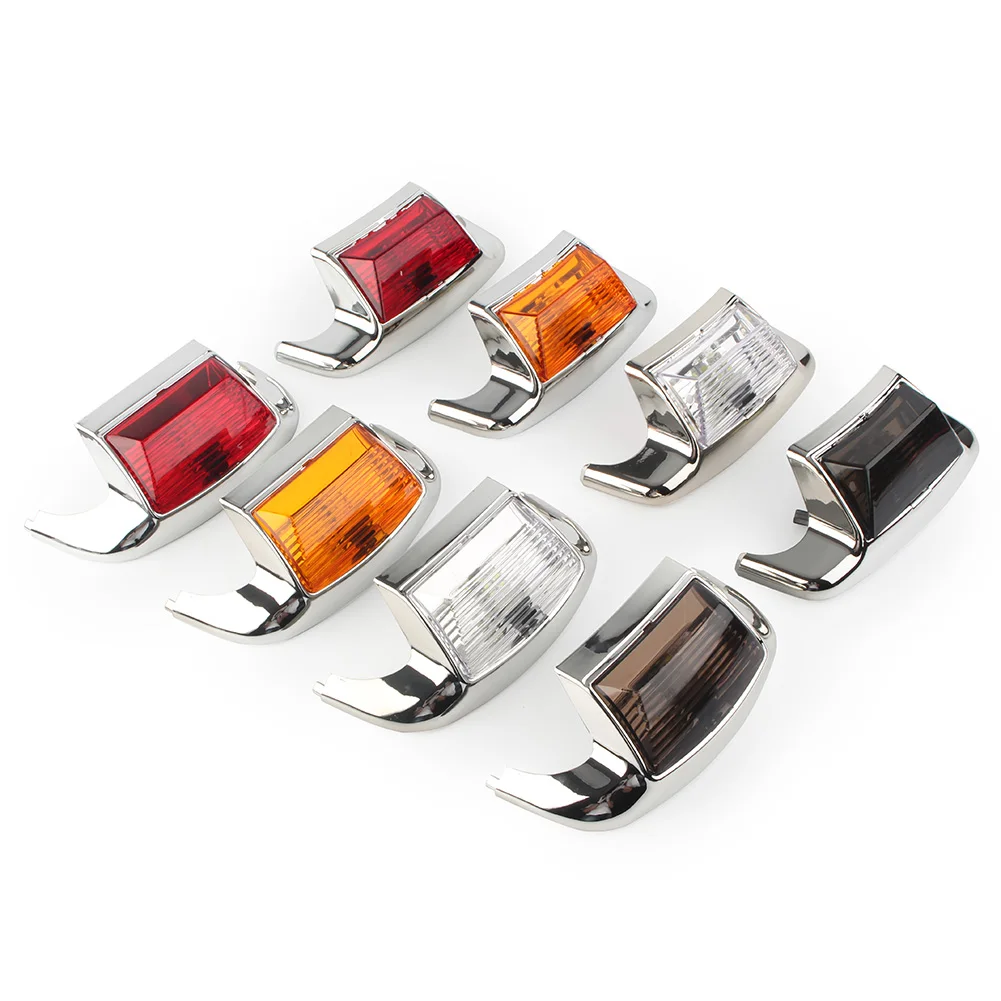 2pcs Mudguard Trim Fender Tip LED Light For Harley FLHT FLT FLHS FLHR 1990-2013 & FLSTC 1986-2008 & FLSTN 1993-1996 Front Rear
