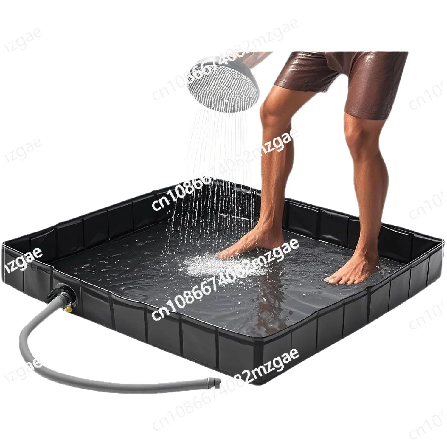 

New PVC shower tray outdoor removable water receiving portable bath pool