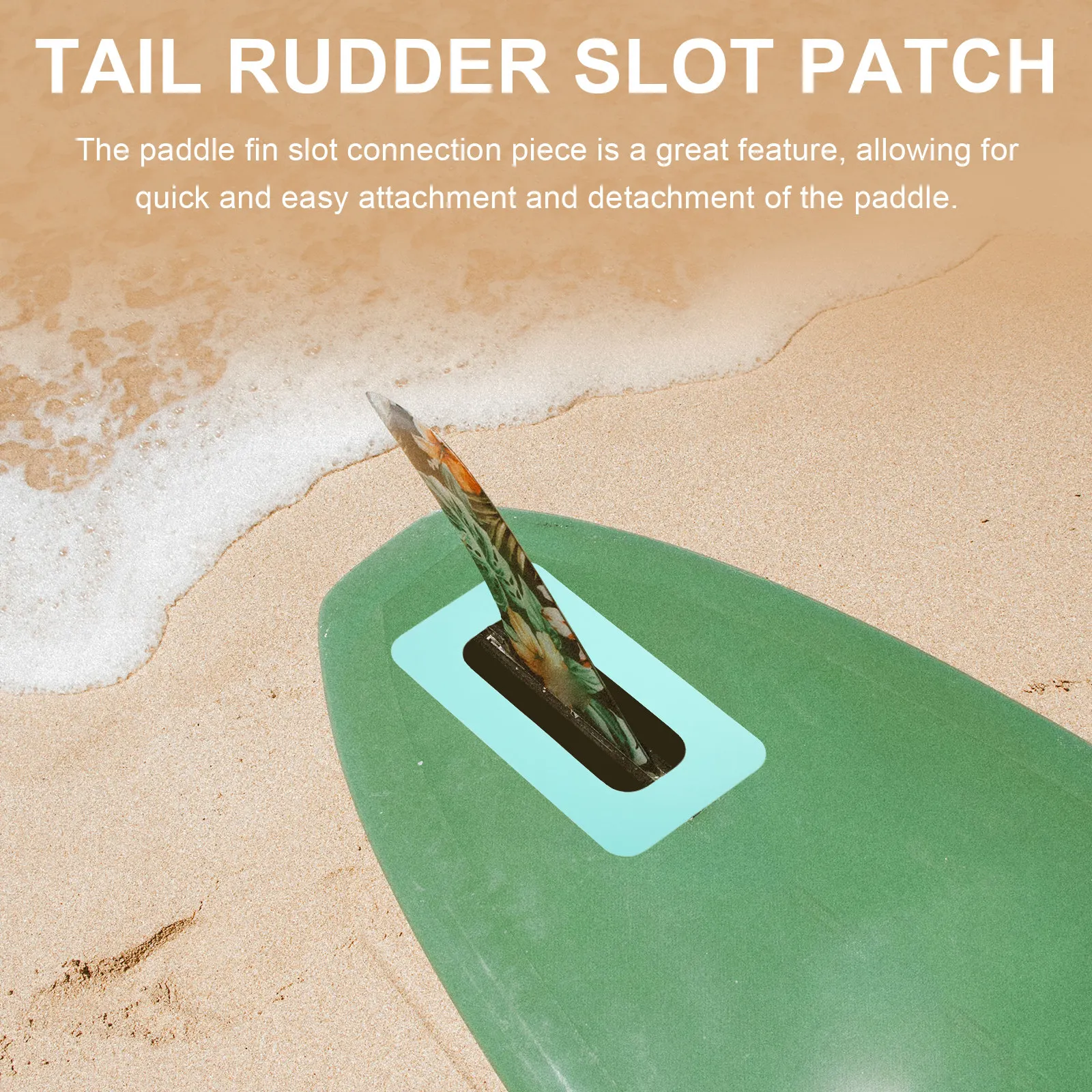 Tail Rudder Slot Patch Paddle Fin Slot Connector Replaceable Surfboard Fin Box Patch Accessory for Enhanced