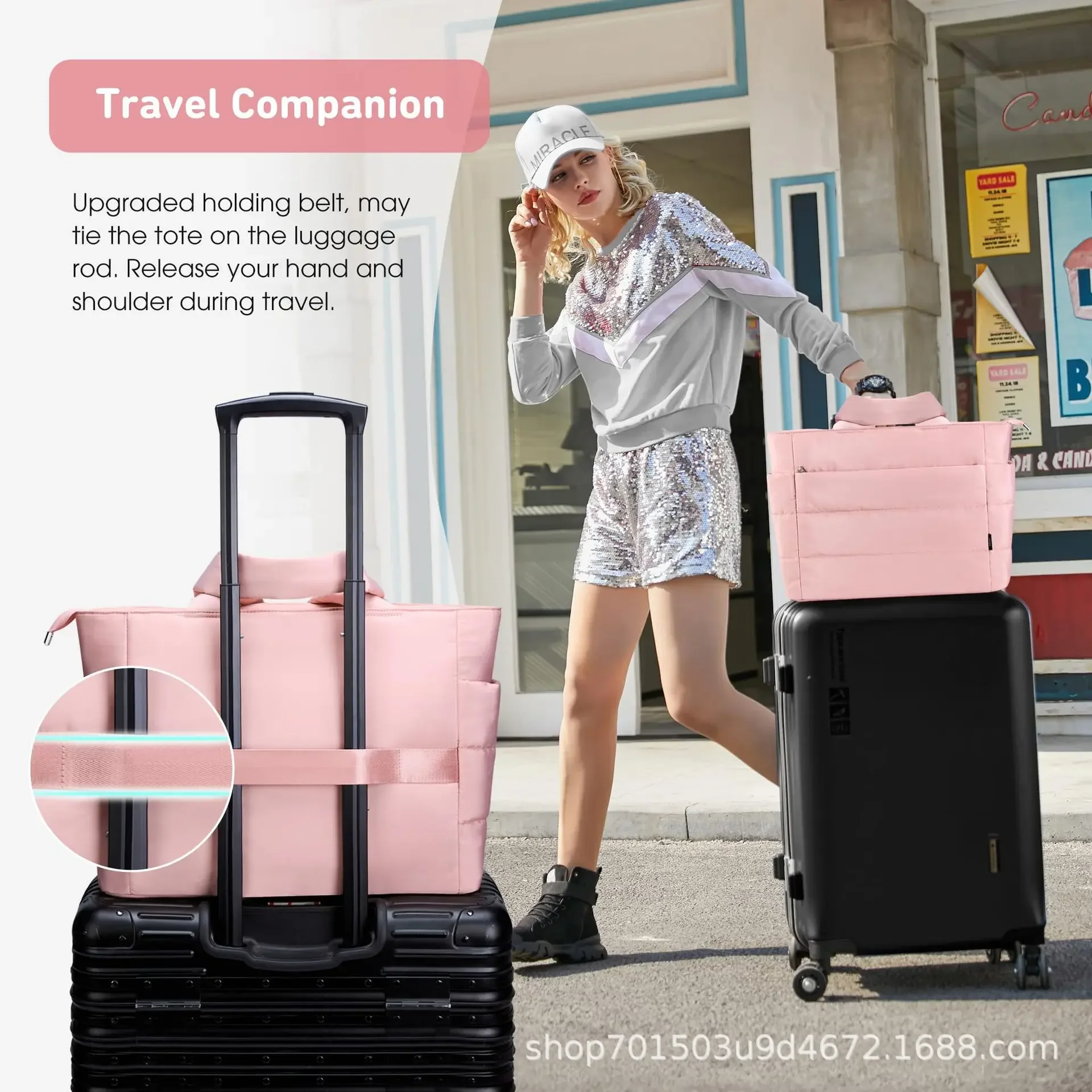 

kaevixWomen Puffy Padded Shoulder Bag Solid Color Travel Handbag Commute College Leisure Simple Storage Organizer Bags for Women