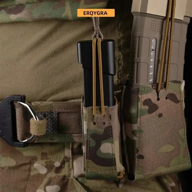 Tactical Single Magazine Pouch Camo Molle Mag for Airsoft Hunting Military Outdoor Shooting Wargame Sports Waist Bag 9mm Pouches - view 5