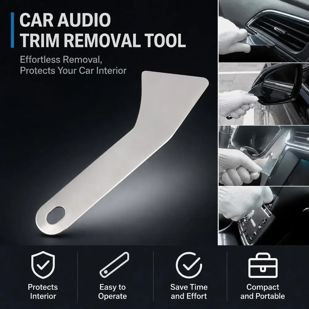 New Car Audio Interior Modification and Disassembly Tool, Stainless Steel Rocker, Metal Pry Bar, Buckle Tool, Nail Remover