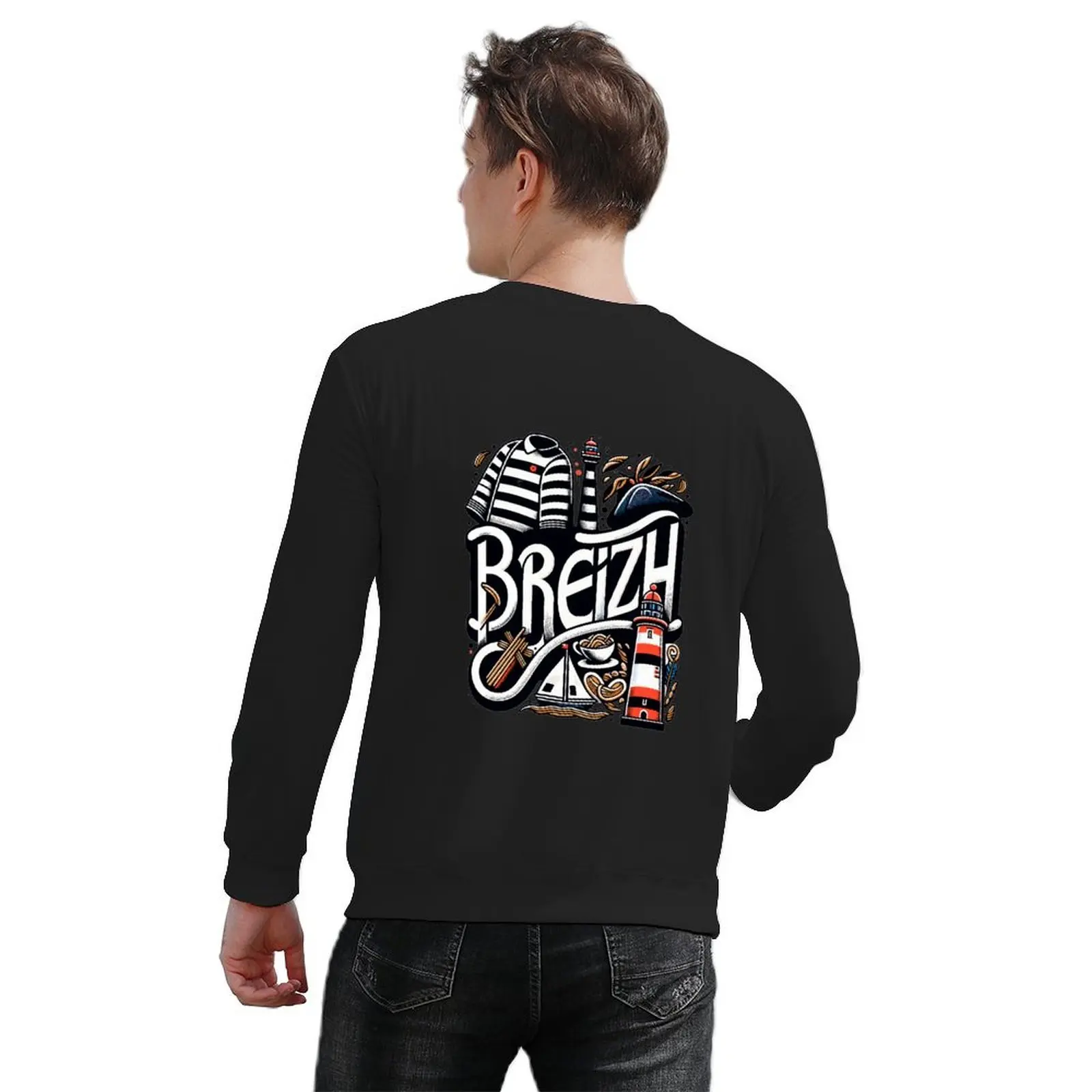 Breizh Spirit Pullover winter clothes men's coat blouse men's sweat-shirt set hooded sweatshirt