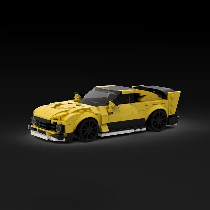 Champion Speed Cars Model Moc Building Blocks  Yellow Super Sports Car Bricks DIY Assembly Construction Toy Holiday Gifts