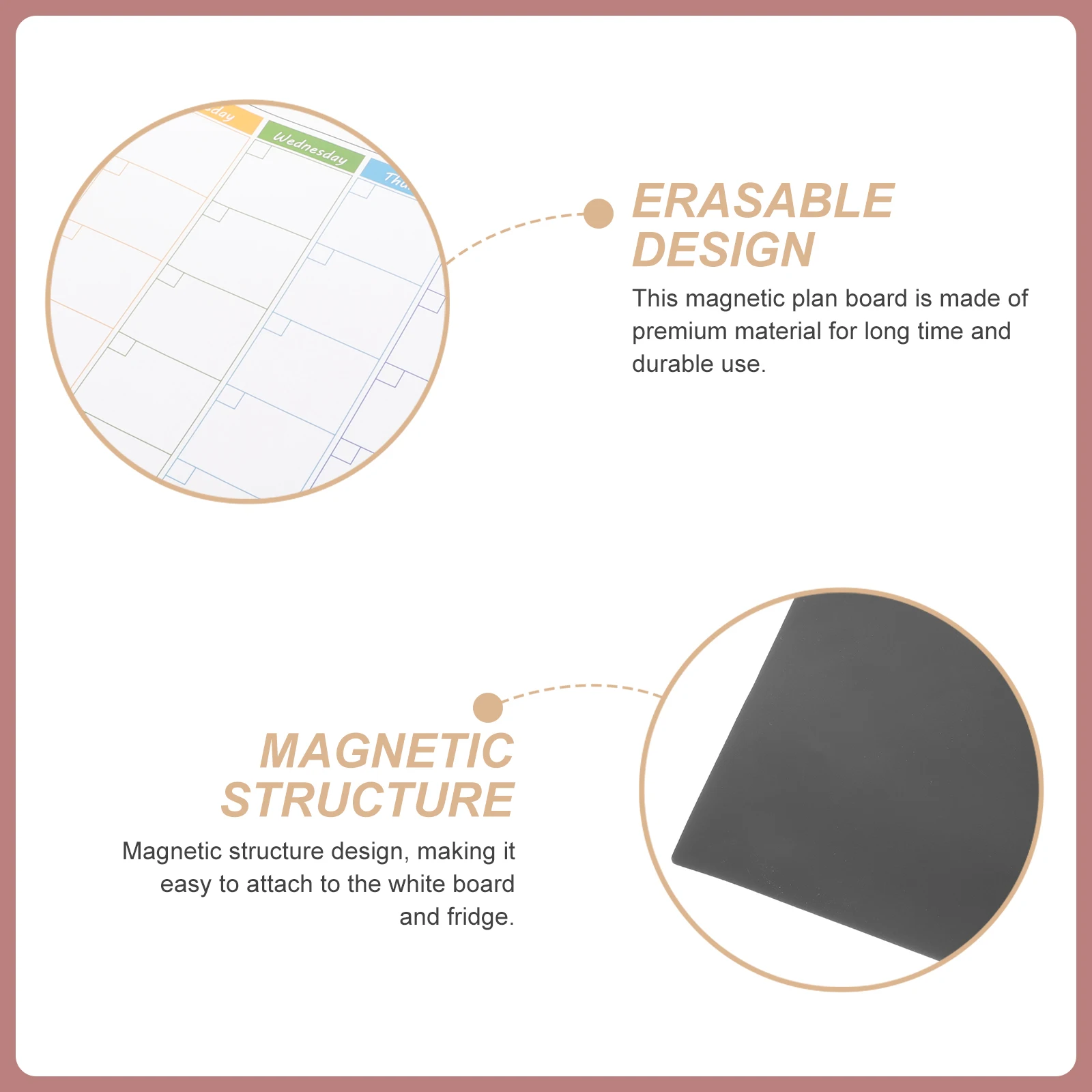 Dry Erase For Fridge Weekly Planner Calendar Schedule Family Organizer Reusable Monthly Plan Whiteboard Magnetic Planner Board