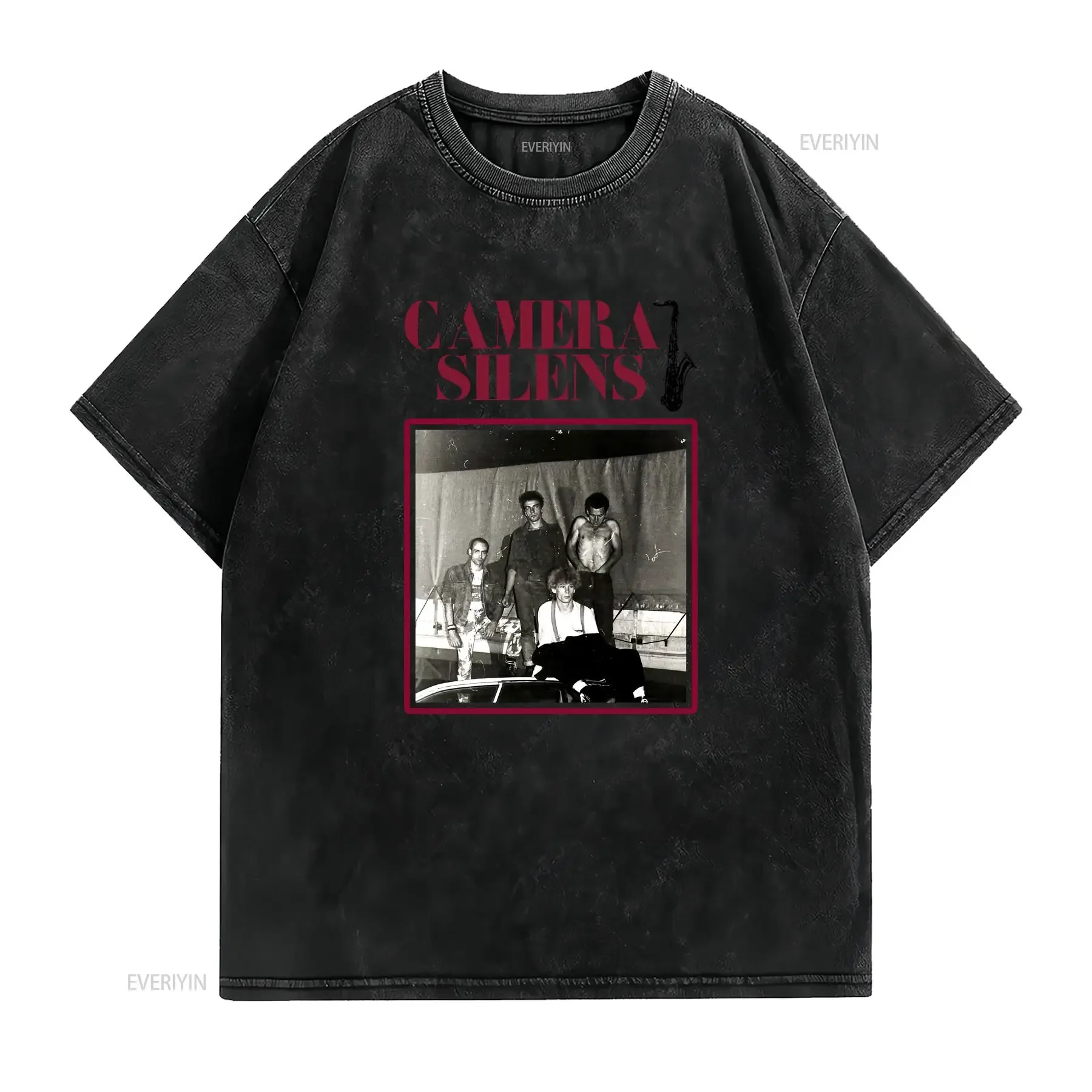 Camera Silens T Shirt S 2X Screen  vintage Washed designer clothes Comfortable Top For Everyday Wear Stylish fashion Versatile