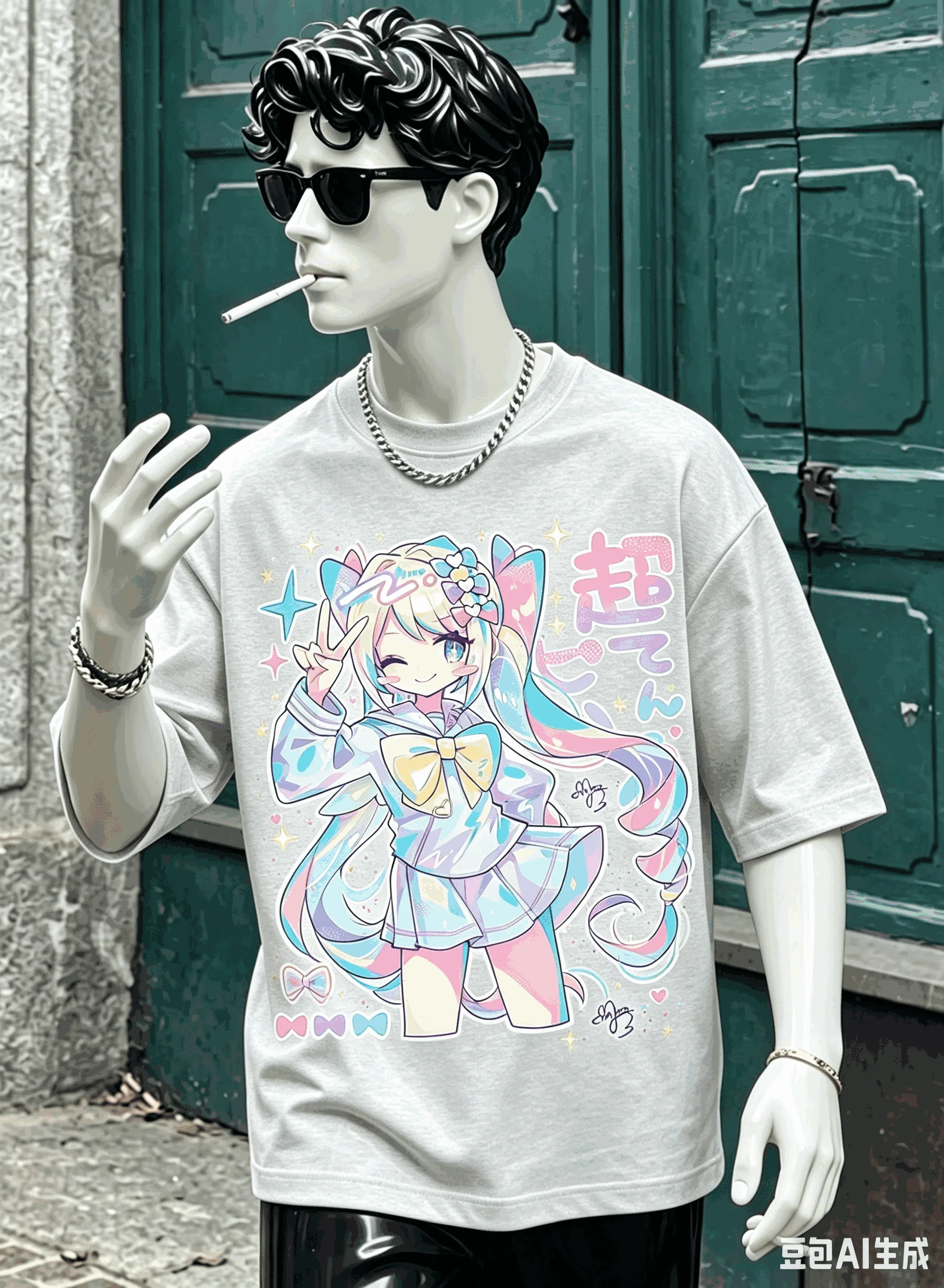 Needy Streamer Overload Übergroßes Unisex-T-Shirt mit Grafikdruck und Rundhalsausschnitt für Männer und Frauen, hochwertig, Y2k, kurze Ärmel, atmungsaktiv – Detail 20