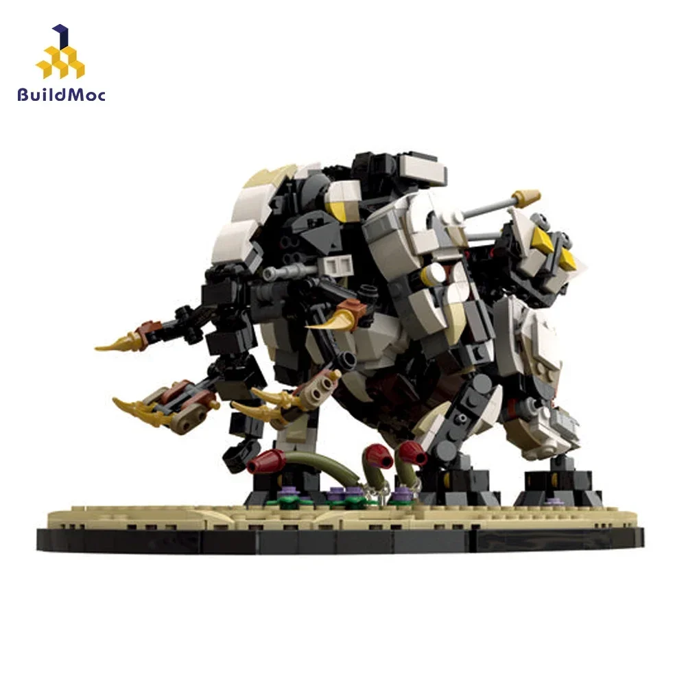 BuildMoc Horizon West Tremortusk Monster Building Blocks Zero Dawn Elephant Mecha Beast Bricks Toys For Children Birthday Gifts