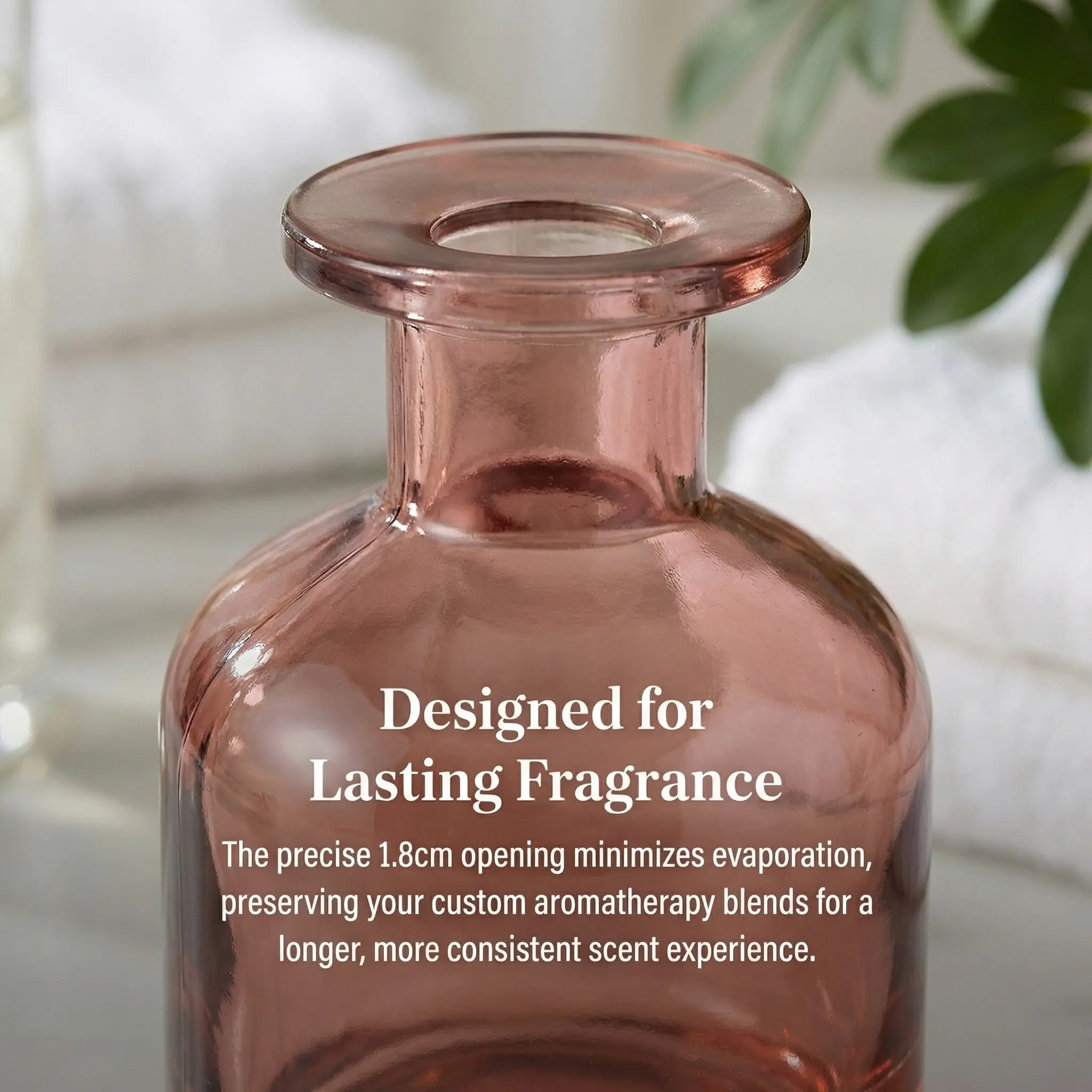 2Pcs Empty Glass Reed Diffuser Bottles 150Ml Refillable Aromatherapy Container Decorative Oil Dispenser for Home Office