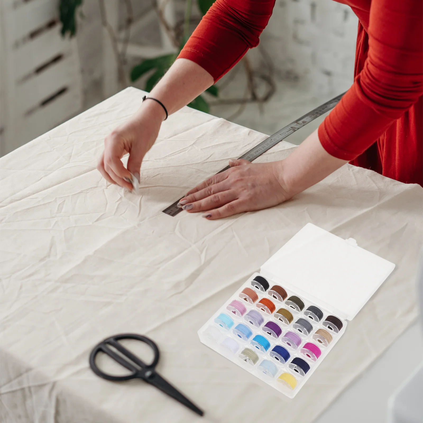 1 مجموعة ماكينة خياطة بكرة المواضيع متعدد الألوان السلس DIY بها بنفسك اللحف الخياطة التطريز الموضوع لليد أو آلة