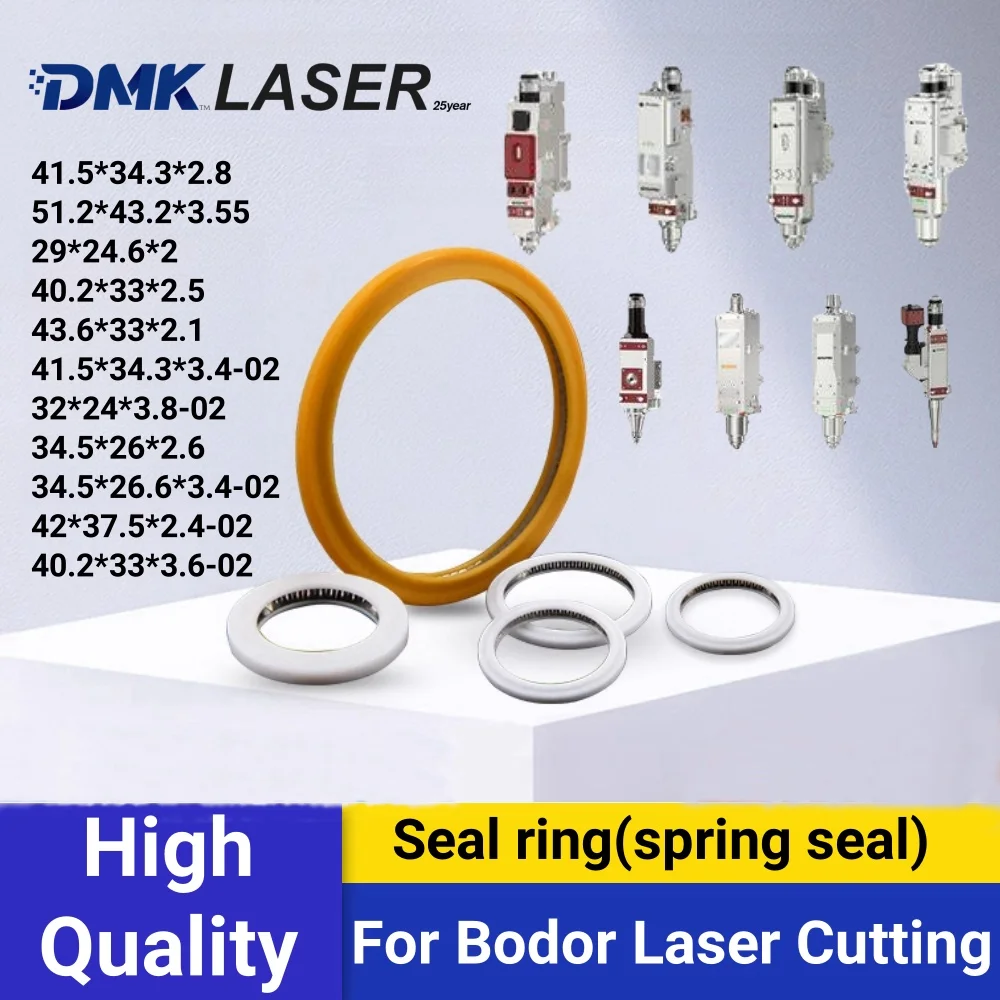 DMK Bodor OEM シールリングスプリングシール PTFE O リング Bodor レーザー切断ヘッド保護レンズ黄色シール