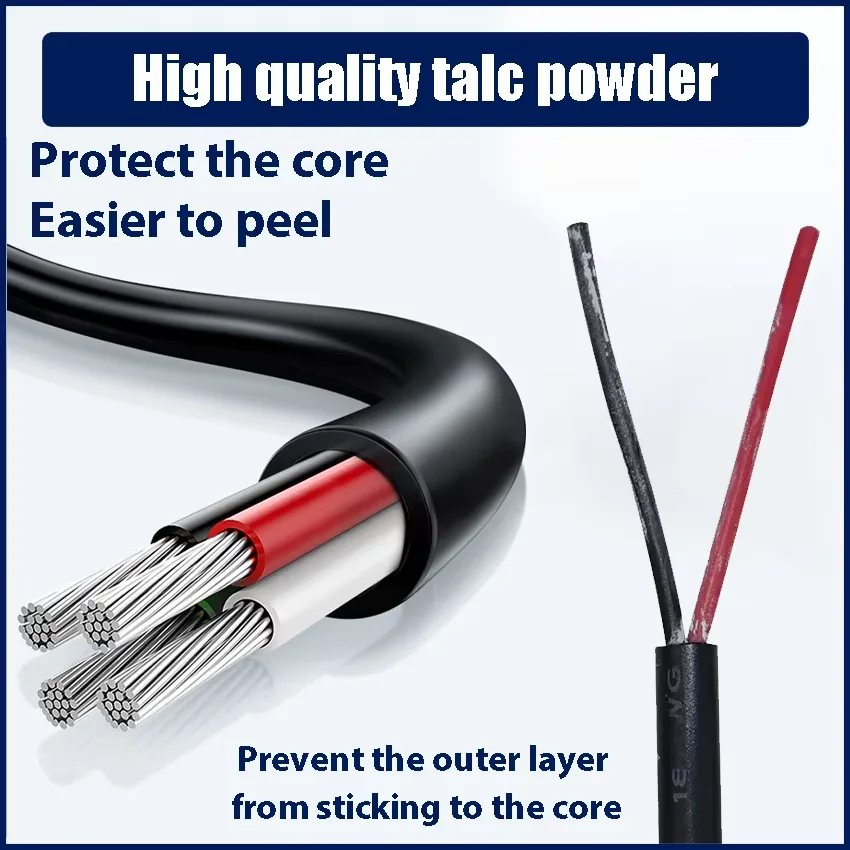 

30 футов 50 футов UL2464 2-жильный 3-жильный кабель в оболочке, медный сигнальный кабель 16AWG 18AWG, склад в США, быстрая доставка