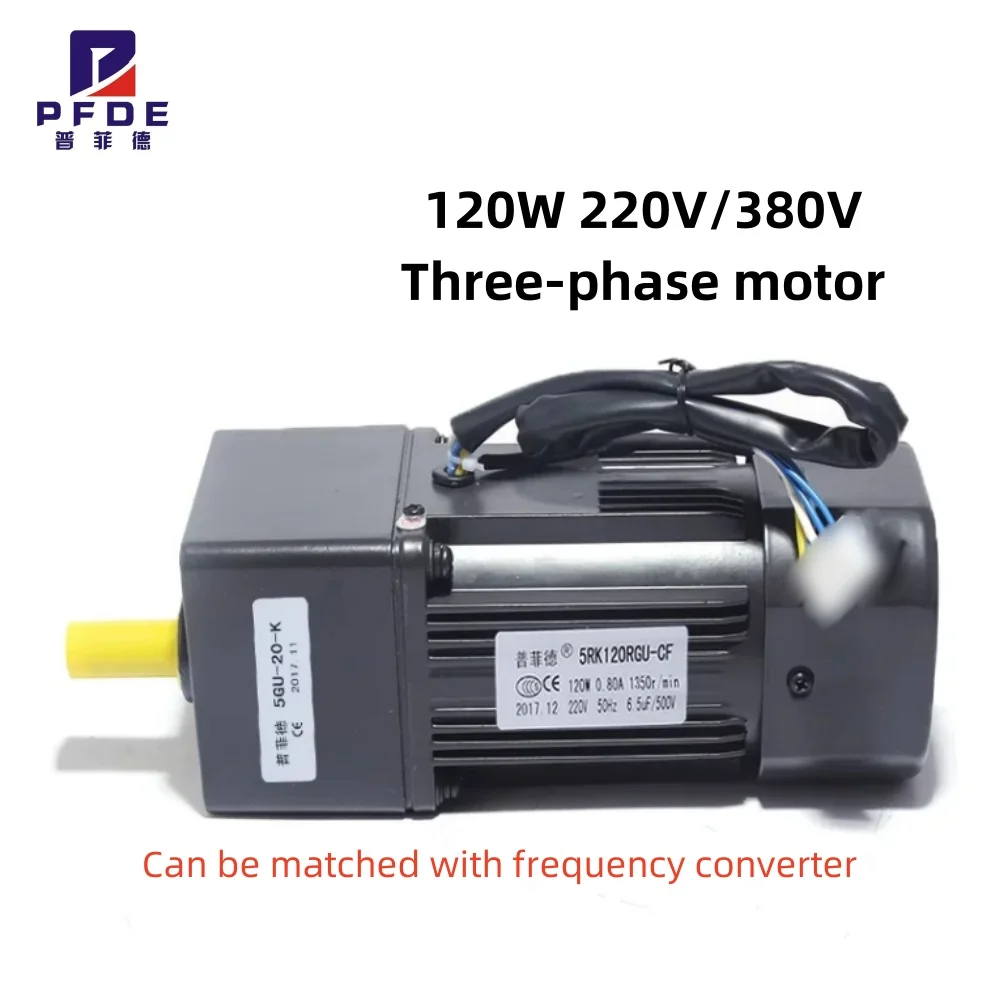 

Трехфазный двигатель 120 Вт, 220 В, 380 В, 2,7 об/мин,-460 об/мин, переменный ток, переменный ток, 5RK120RGU, только двигатель CF, CW CCW
