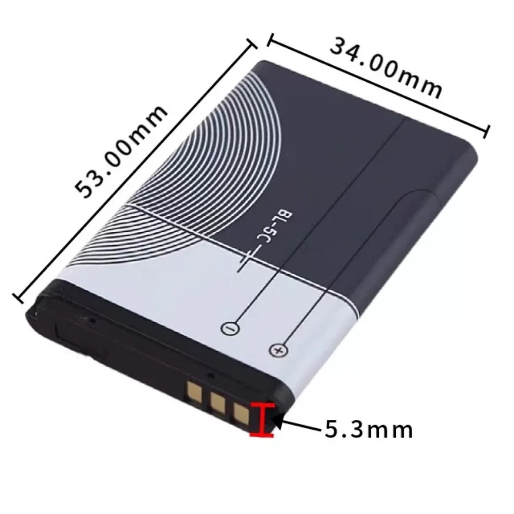 Высококачественная батарея для Nokia BL-5C/5CB/5CA 3650 3100 2610 1110 1050, мобильный телефон C1, бесплатная доставка, отслеживание
