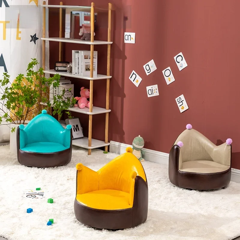 Children's Sofa Crown Girl Princess Baby Sofa Chair Cute Sofa Chair Lazy Mini Stool Kids Chair