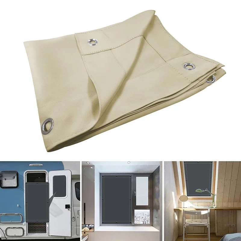 10 Size Portable Blackout Curtain Suction Cup Type Sun Shade Cloth for Kitchen Skylight Office Window Sun-shading Curtains