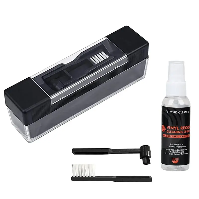 ABNL Vinyl Record Cleaning Kit: LP Cleaner, Anti-Static Brush & Stylus Cleaner, Enhance Audio Clarity