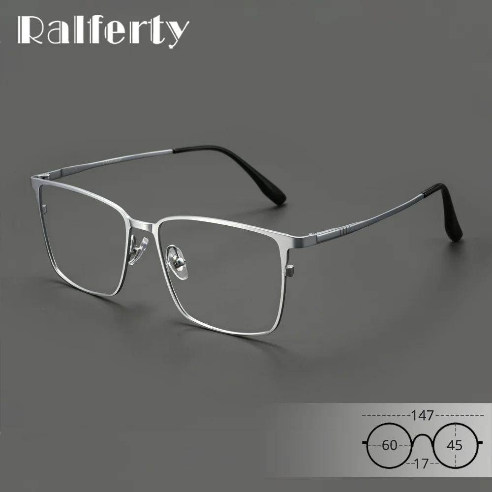 Square Titanium Glasses Frame Men Full Rim 147mm Width Light Weight Durable Eyeglasses Frame Plus Size Big Head Optical Frames