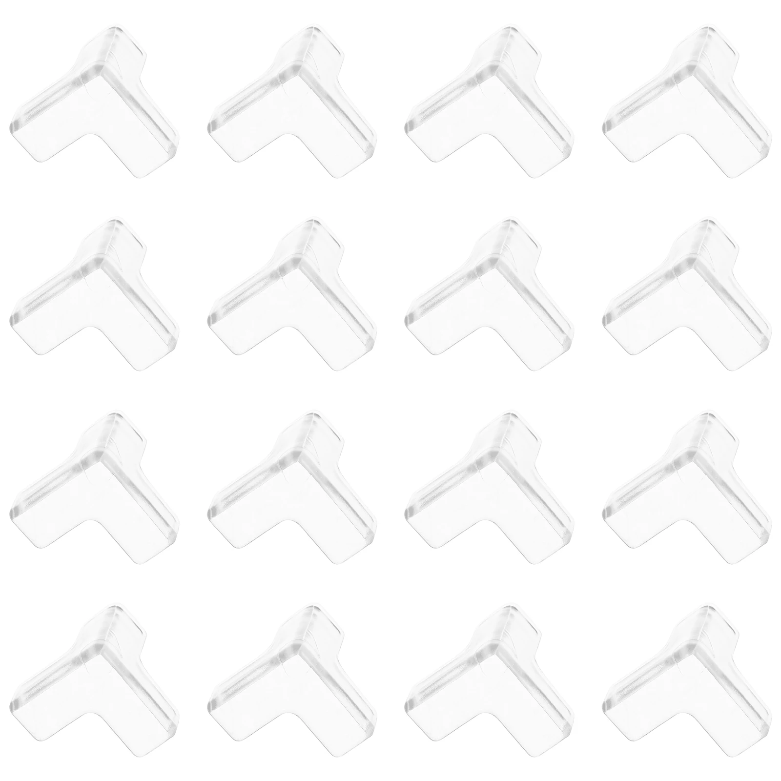 

16pcs Corner Protectors Transparent Safety Bumpers for Furniture Tables Chairs Cabinets Anti Collision PVC Home Use