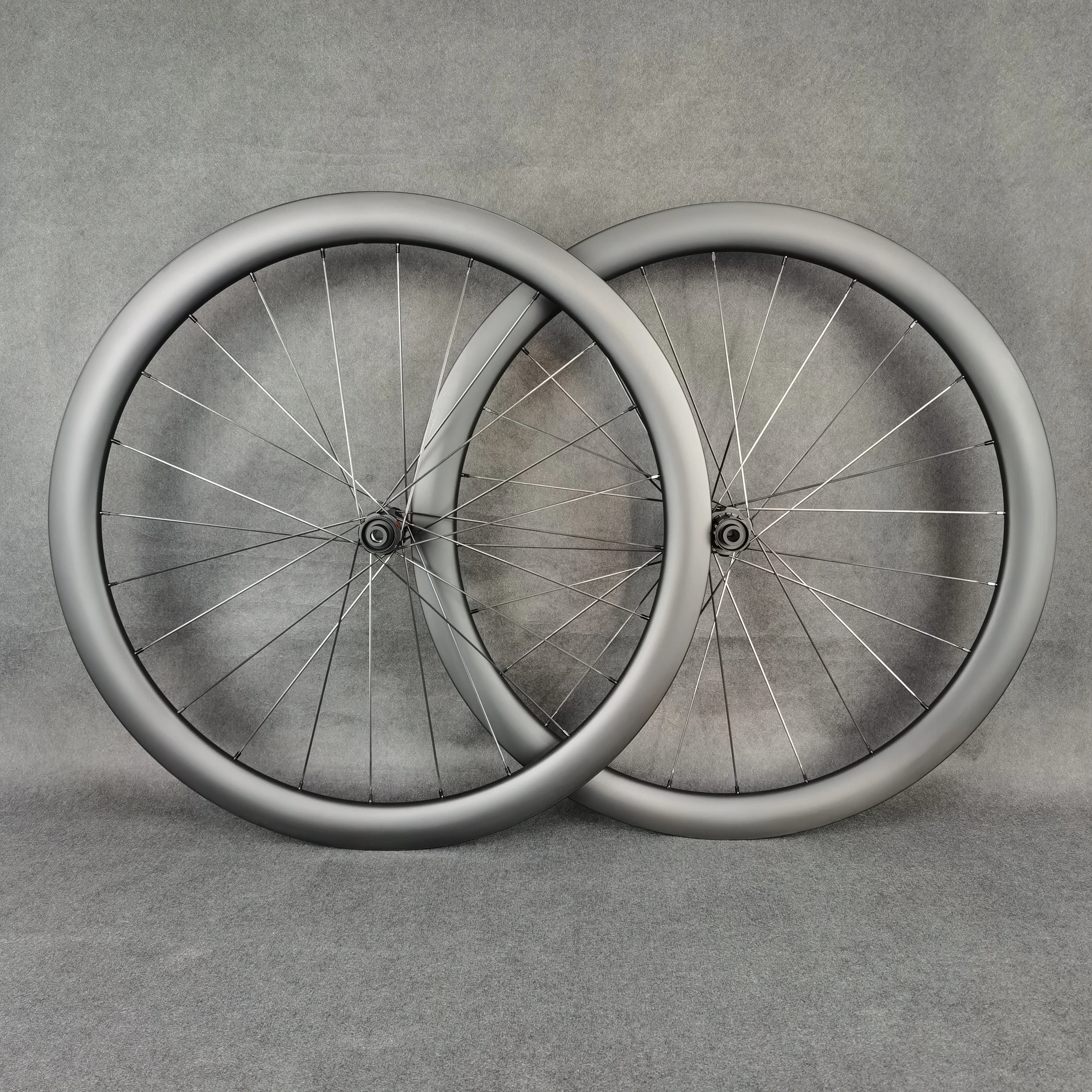 700C All Carbon Fiber Road Disc Brake Bike Wheelset Depth 38mm/50mm/60mm Custom Logo For Clincher/Tubeless/Tubular