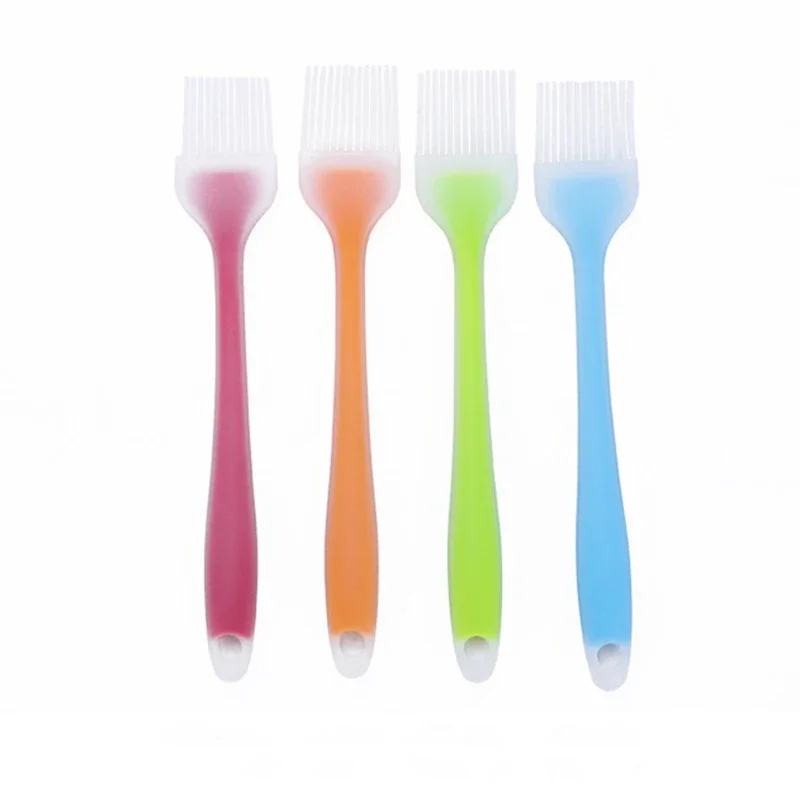 New BBQ Brush Food Silicone Baking Cookware Kitchen Utensil Barbecue Tool Liquid Oil Honey Brushes Handle Baking Accessories