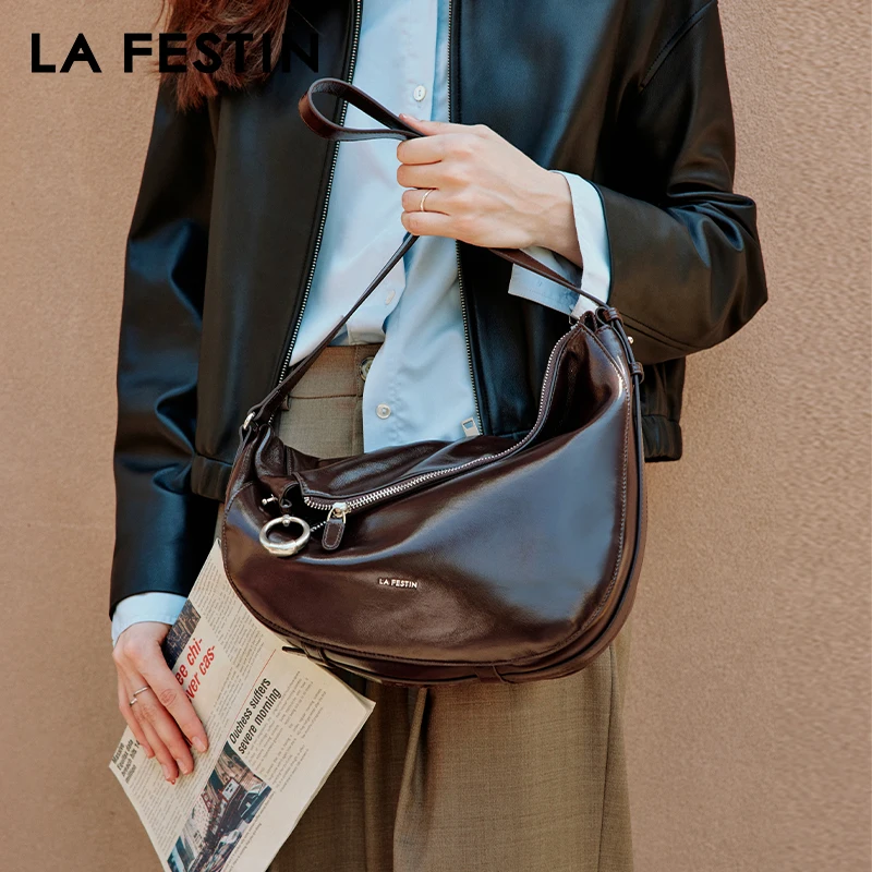 LA FESTIN Original Brand 2025 New Shoulder Crossbody Bag Large Capacity Tote Bags Leather Bag Designer Luxury Bag Handbag Women