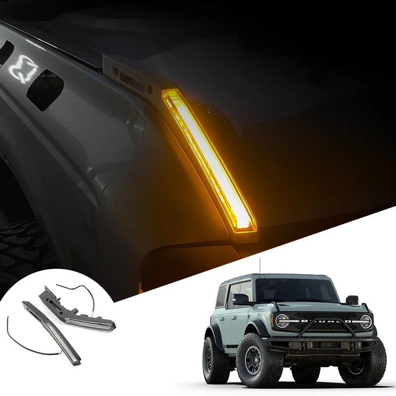 

High-quality Non-destructive Installation Hood Trail Sight Lights Car Hood Handle With Lights For Ford Bronco