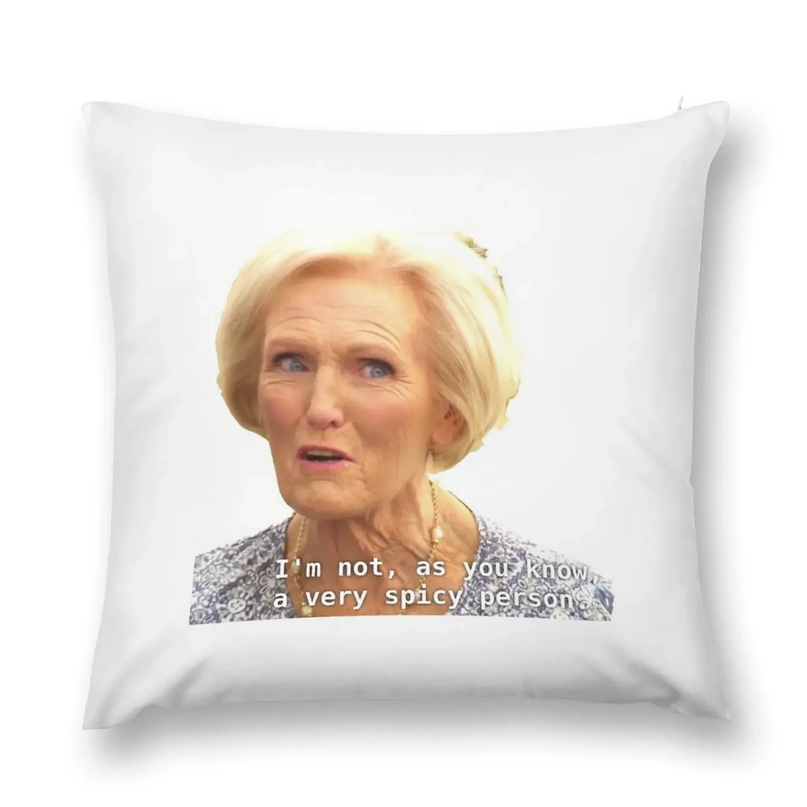 mary berry is not spicy Throw Pillow Luxury Pillow Cover anime girl pillow